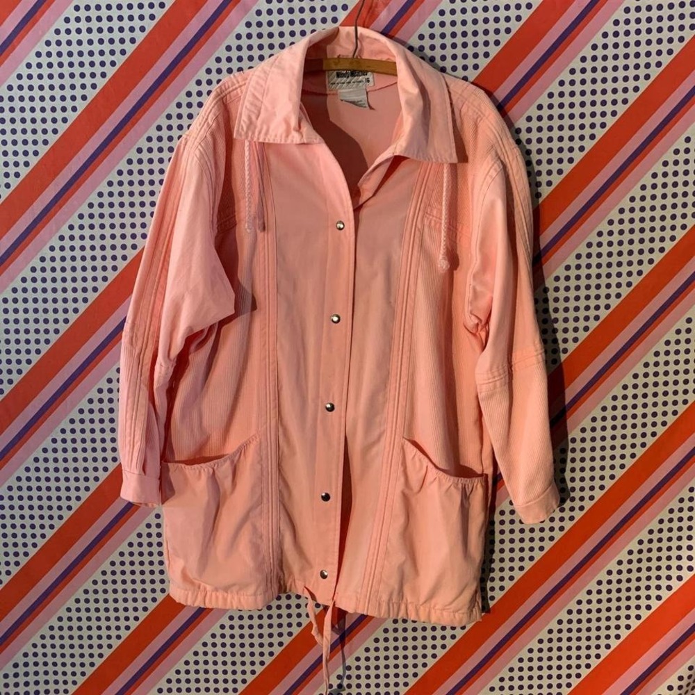 Vintage 1980s windbreaker with drawstrings Size 16